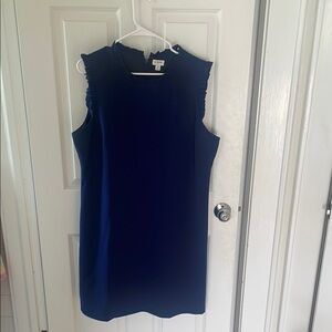 Elegant Navy Blue Sleeveless Dress